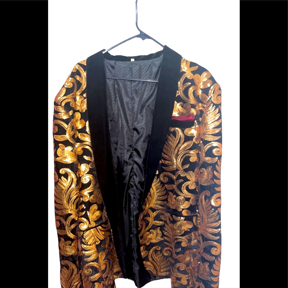Black and gold prom/suit jacket